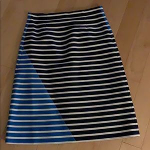 J crew striped color blocked skirt